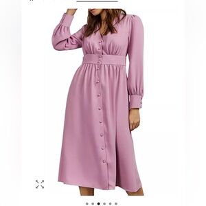 Ted Baker JESICAR Long sleeved deep V midi maxi dress  size 3